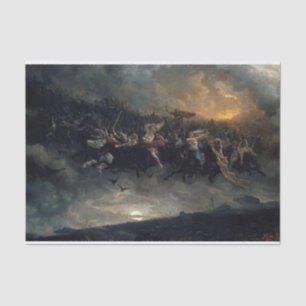 The Wild Hunt Of Odin by Peter Nicolai Arbo Tissue Paper