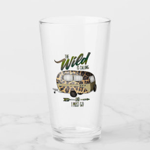 The Wild Is Calling And I Must Go Camping Glass
