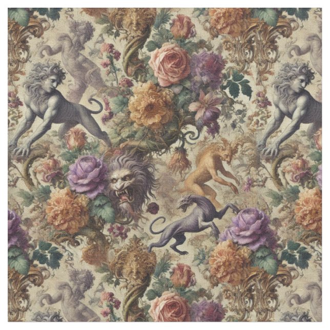 The Wild Lush – Gothic Classic Tile Fabric (Close Up)