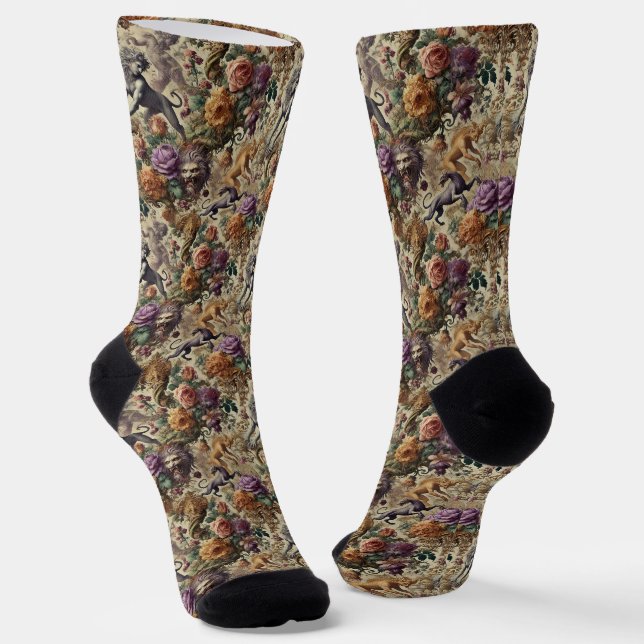 The Wild Lush – Gothic Victorian Tapestry Socks (Angled)
