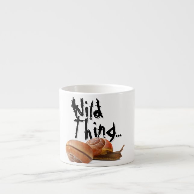 The wild side of a snail espresso cup (Front)