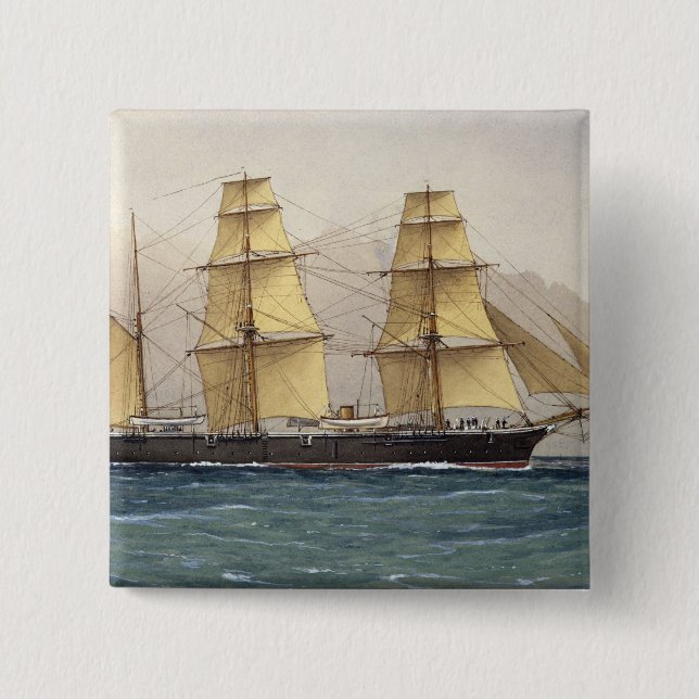 The Wild Swan, 1906 2 Inch Square Button (Front)