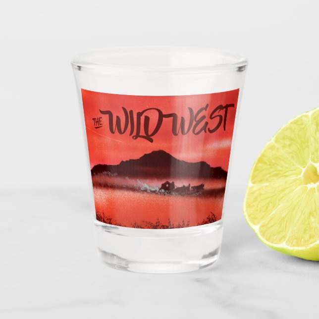 The Wild West Shot Glass (Front)