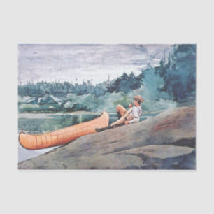 The Wilderness Guide (by Winslow Homer) Tissue Paper