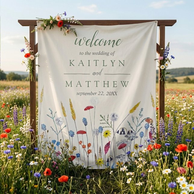 The Wildflower Meadow Wedding Suite - Backdrop Tapestry (Creator Uploaded)