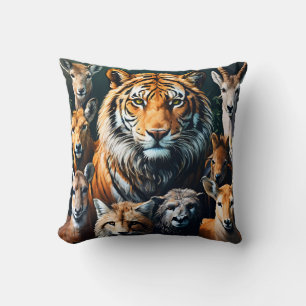 The wildlife throw pillow
