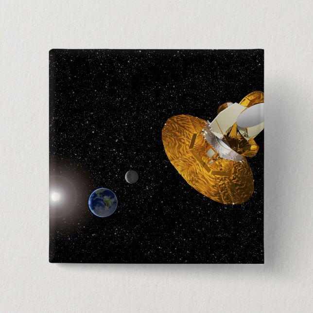 The Wilkinson Microwave Anisotropy Probe 2 Inch Square Button (Front)