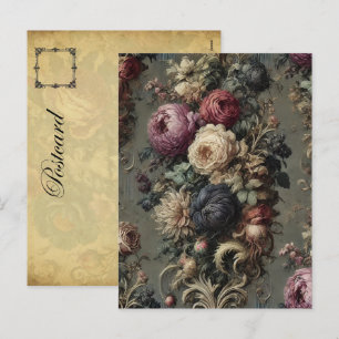 The Wilted Vigil – Gothic Floral  Holiday Postcard