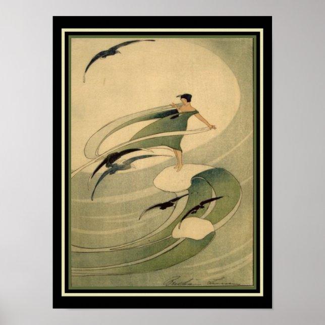 The Wind Sprite Art Deco Print (Front)