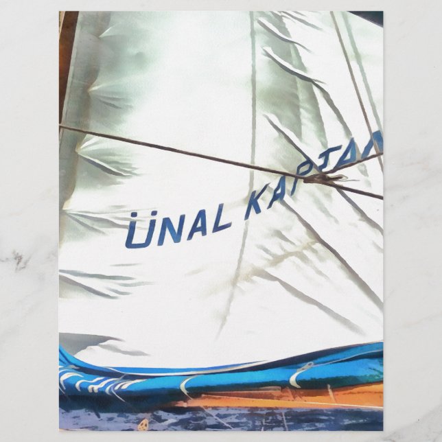 The Windblown Sails Of Unal Kaptan Acrylic Art (Front)
