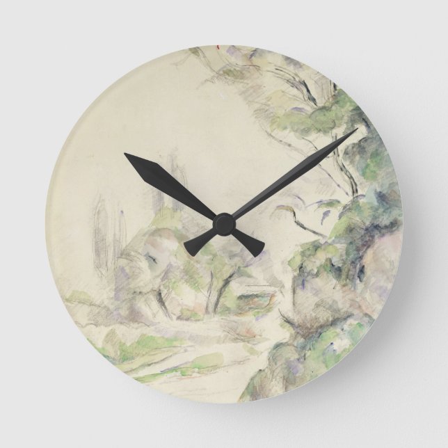 The Winding Road, c.1900-06 (w/c on paper) Round Clock (Front)