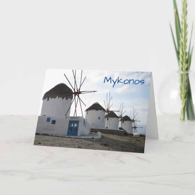 The Windmills, Mykonos, Greece Card (Front)