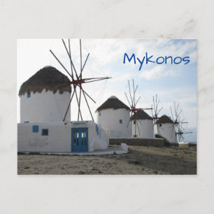 The Windmills, Mykonos, Greece Postcard
