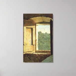 The Window (oil on canvas) Canvas Print