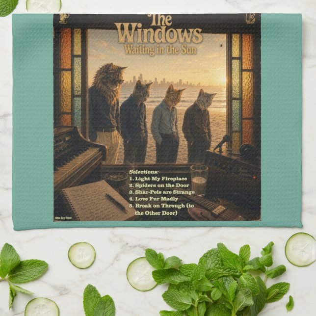 The Windows Album: a Parody Kitchen Towel (Folded)