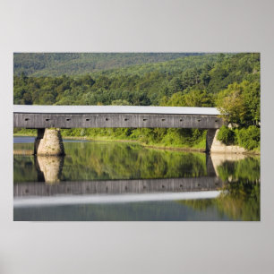 The Windsor-Cornish Covered Bridge spans the Poster