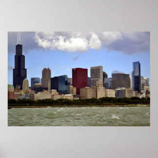 The Windy City Skyline Poster
