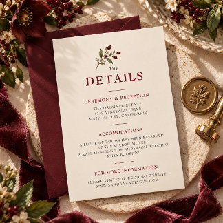 The Wine Garden Enclosure Card