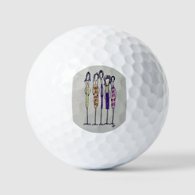 The Wine Girls Golf Balls (Front)
