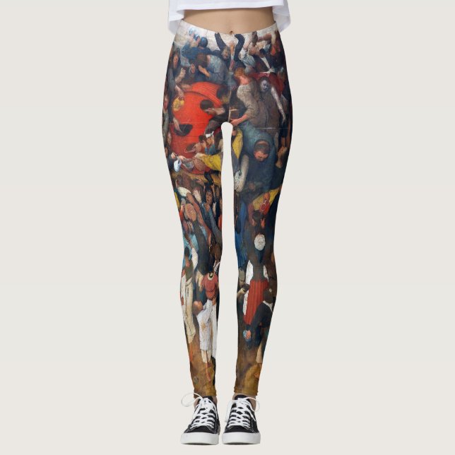 The Wine of Saint Martin's Day, Pieter Bruegel Leggings (Front)