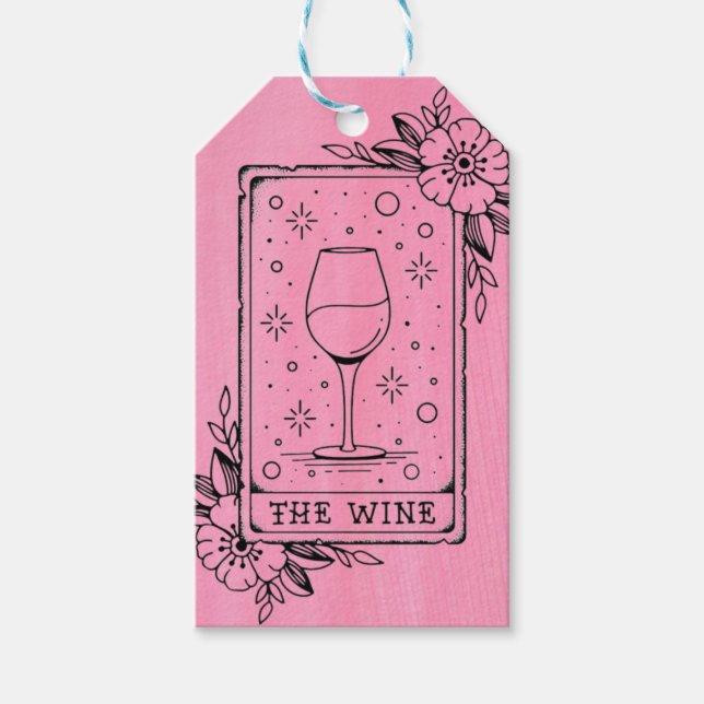 The Wine Tarot Card Gift Tags (Front)