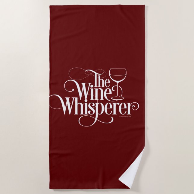 The Wine Whisperer Beach Towel (Front)