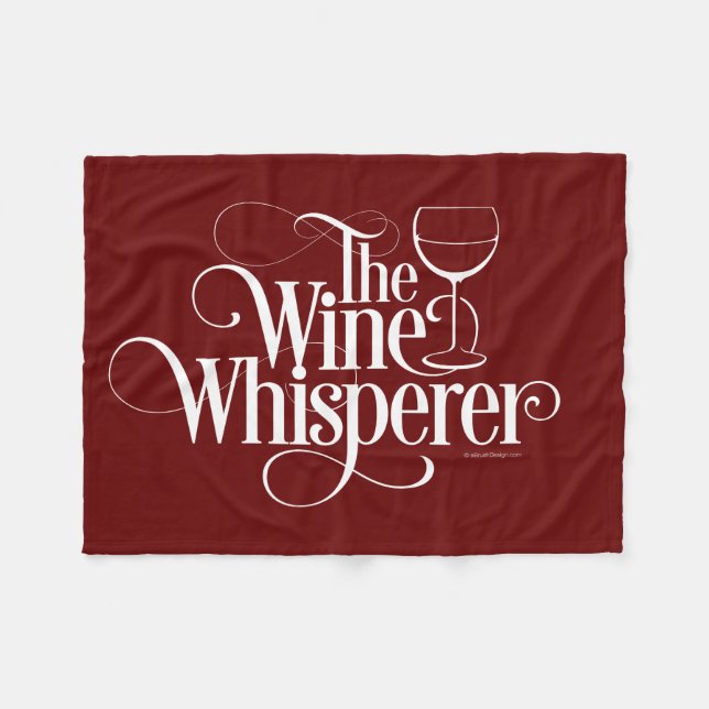 The Wine Whisperer Fleece Blanket (Front (Horizontal))