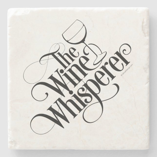The Wine Whisperer Stone Coaster (Front)