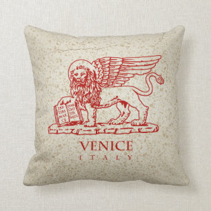 The Winged Lion of Saint Mark Throw Pillow