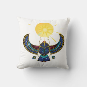 The Winged Scarab of Ancient Egypt Throw Pillow