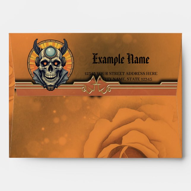 The winged skull. envelope (Back (Top Flap))