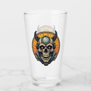 The winged skull.  glass