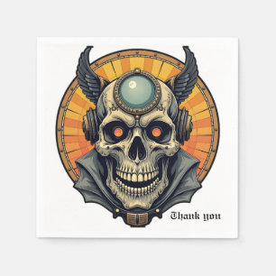 The winged skull.  napkin