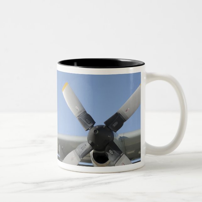 The wings of an LC-130 Hercules Two-Tone Coffee Mug (Right)