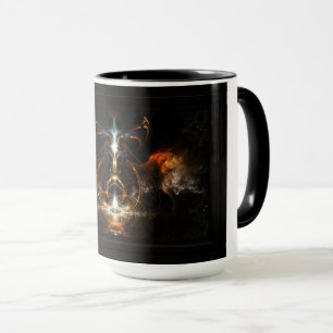 The Wings Of Fire Fractal Art by Xzendor7 Mug