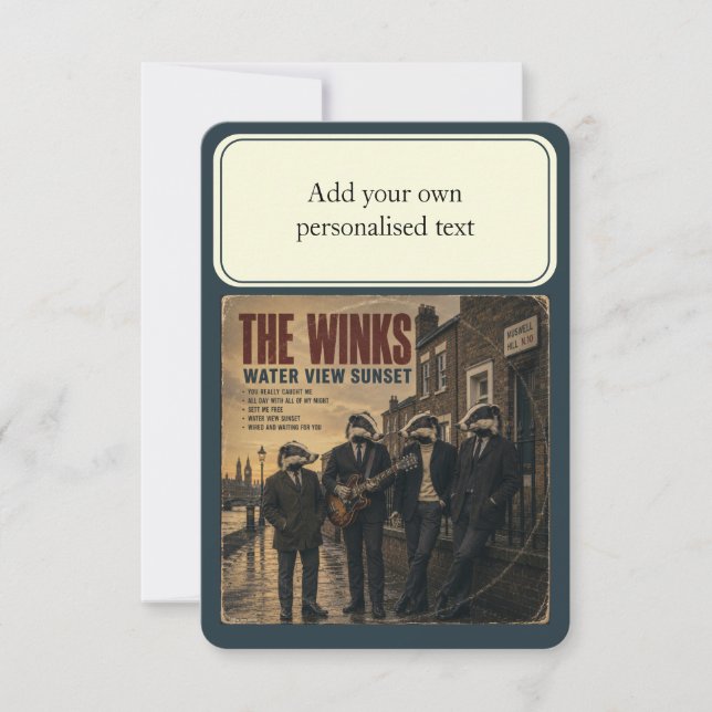 The Winks Album: a parody Invitation (Front)