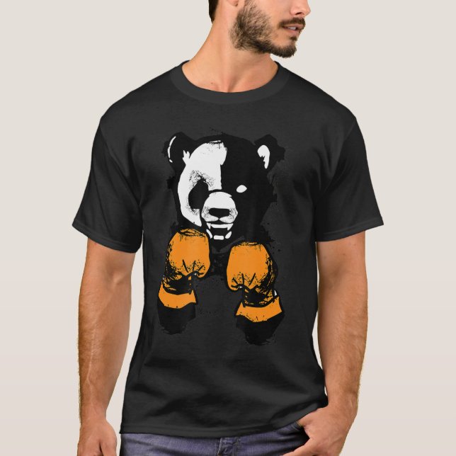 The winner Cool Panda Bear Boxing Glove T-Shirt (Front)