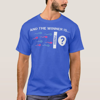 The Winner Is Cute Baby Gender Reveal Party Joke  T-Shirt