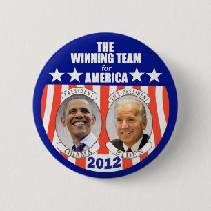 The Winning Team for America: Obama & Biden 2 Inch Round Button