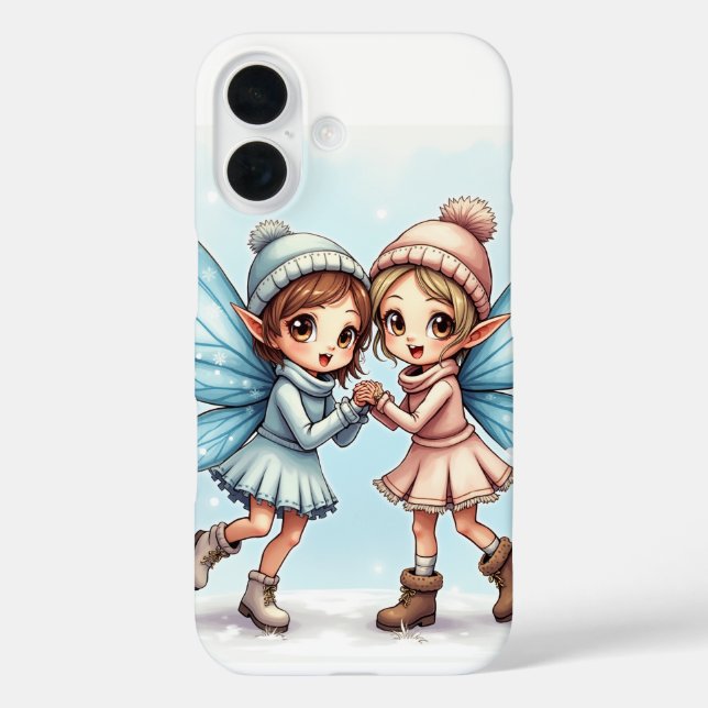 The winter fairy of a pair iPhone 16 Cases (Back)