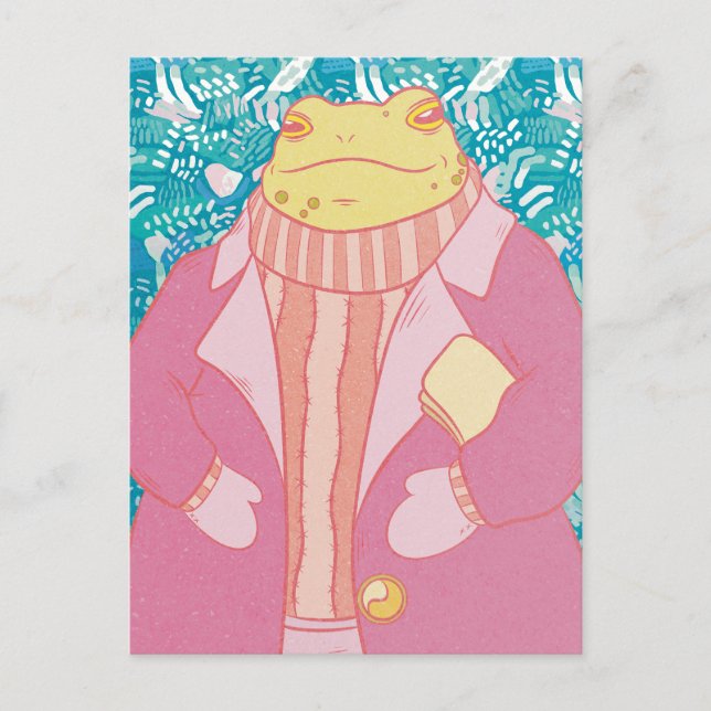 The Winter Frog Postcard (Front)