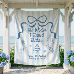 The Winter I turned 13 Birthday Banner  Tapestry