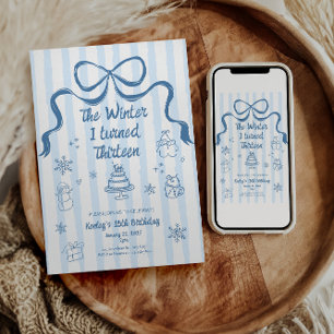 The Winter I turned 13 Birthday Invitation