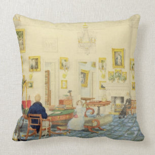 The Winter Room in the Artist's House at Patna, In Throw Pillow