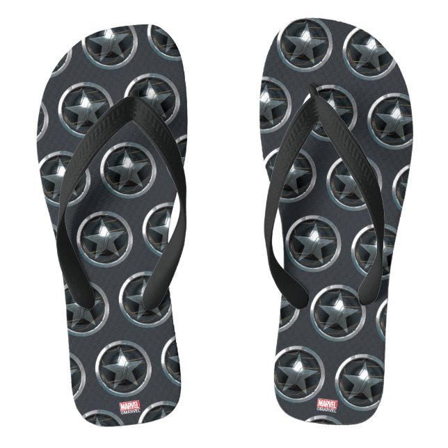 The Winter Soldier Icon Badge Flip Flops (Footbed)