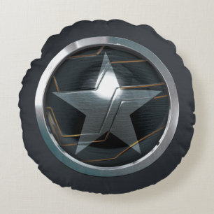 The Winter Soldier Icon Badge Round Pillow