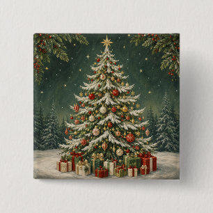 The Winter Woodland's Crown Jewel 2 Inch Square Button