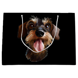 The Wirehair Dachshund Large Gift Bag