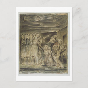 The Wise and Foolish Virgins, c.1822 (w/c and pen Postcard