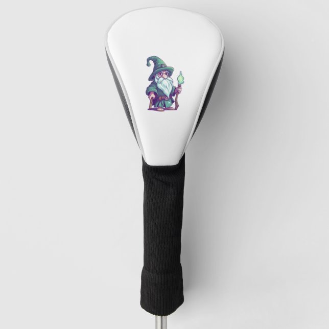 The Wise Wizard Gnome   Golf Head Cover (Front)